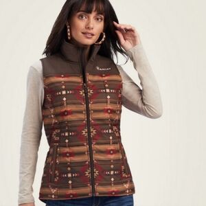 Ariat REAL | EUC Crius Insulated Southwestern Puffer Vest Canyonlands Print L